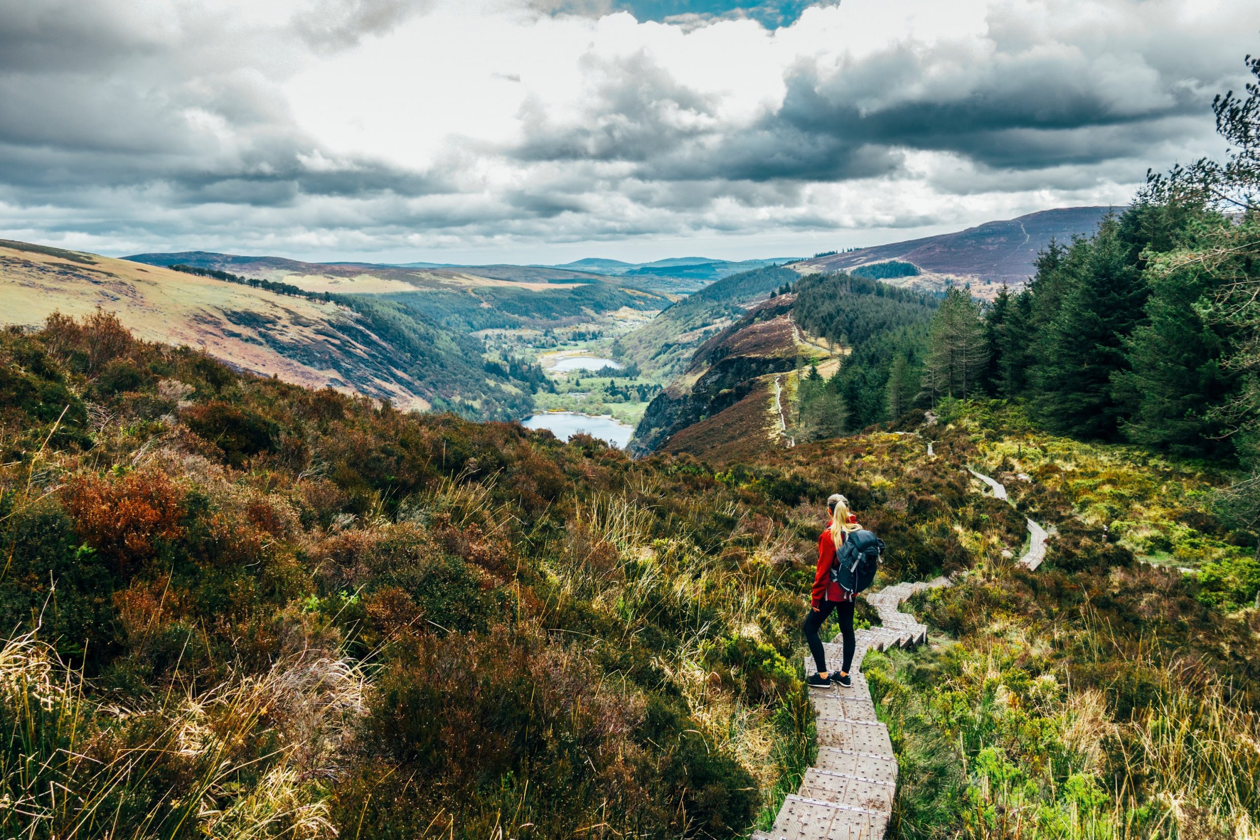 Hiker with a view of a valley